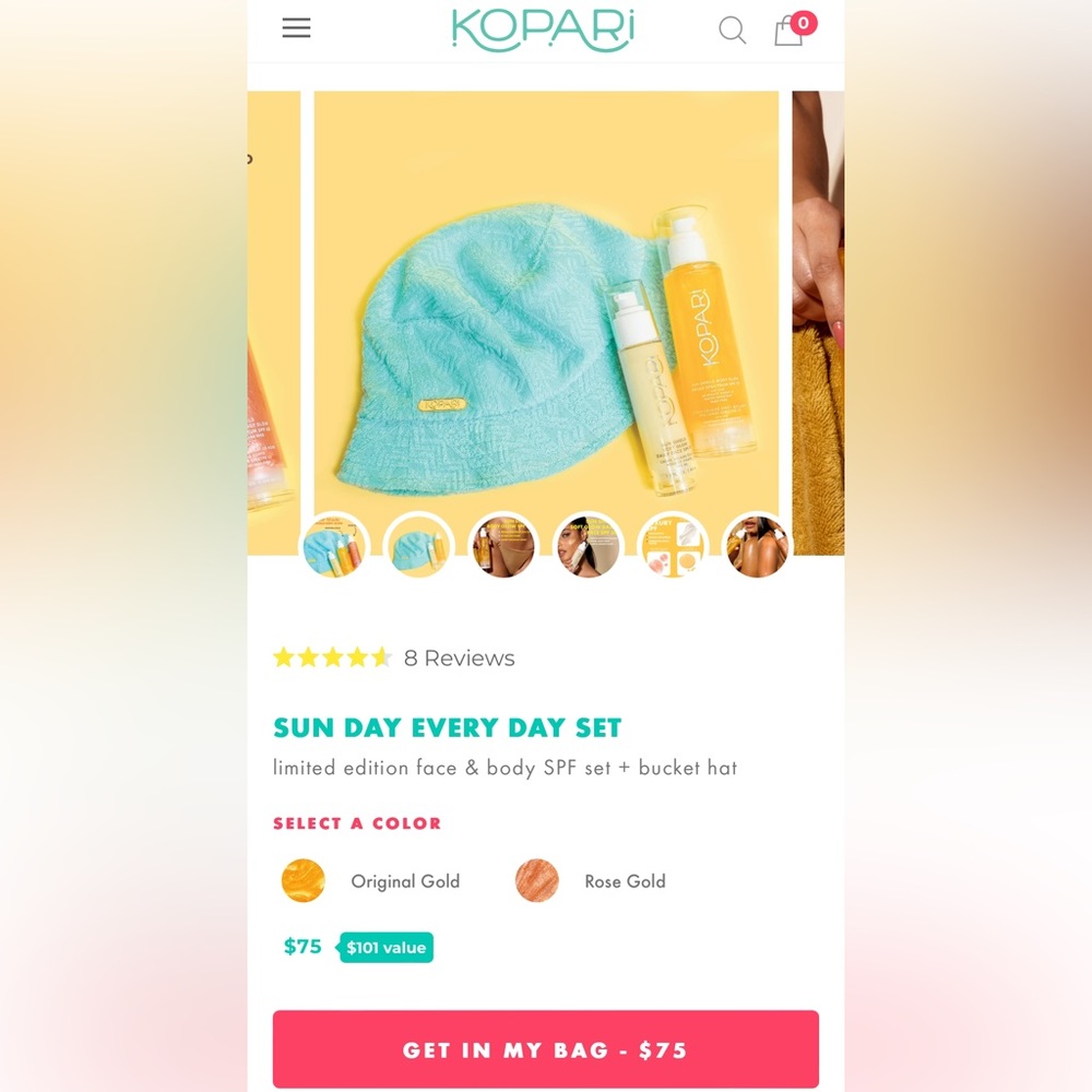 COPY - Kopari Brand new Sun Day Every Day Set for face and body with Sunscreen!